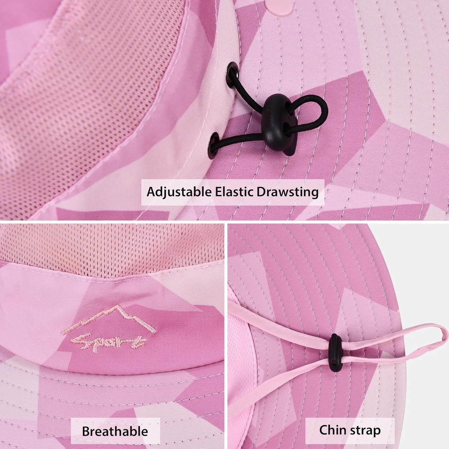 Sun Hats for Men Women Fishing Hat UPF 50+ Breathable Wide Brim Summer UV Protection Hat