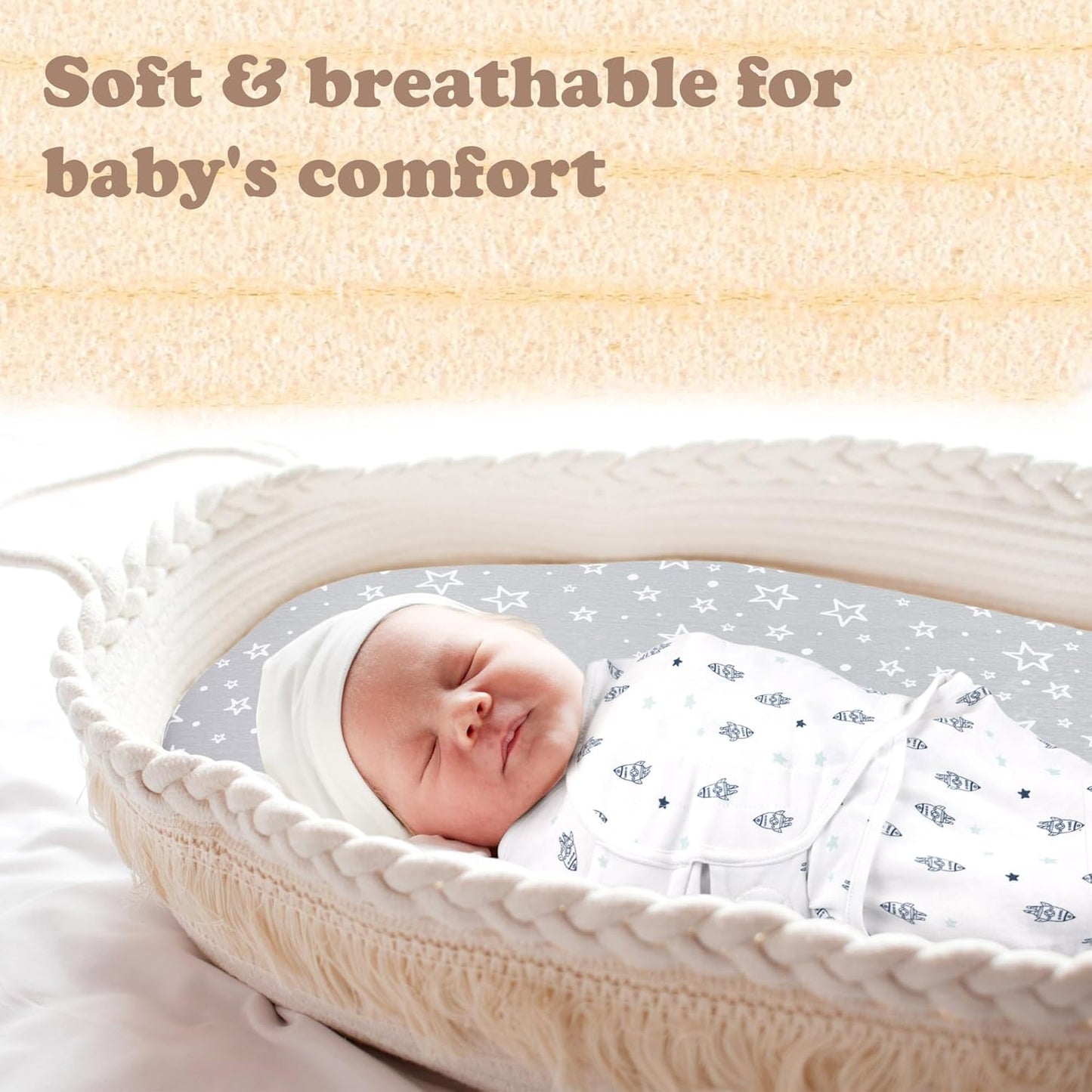 Bublo Baby Swaddles for Newborns – 3-Pack Infant Swaddles 0-3 Months – Adjustable Newborn Swaddle Sleep Sack – Soft Organic Cotton Baby Wrap for Safe & Cozy Sleep