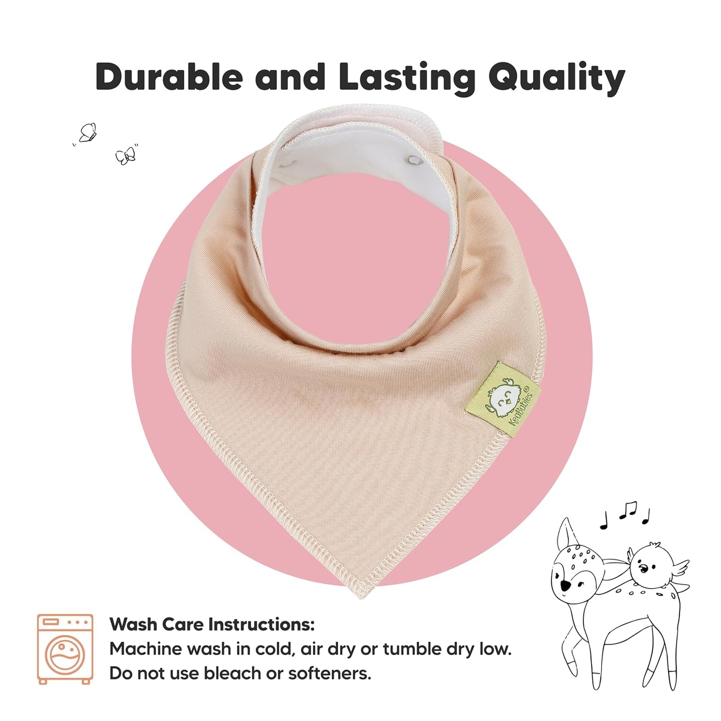 8-Pack Organic Baby Bandana Bibs for Girls - Super Absorbent Triangle Baby Bibs for Drooling and Teething Infant, 100% Cotton Extra Soft for Newborn, Infant 0-36 Months (Muted Pastel)