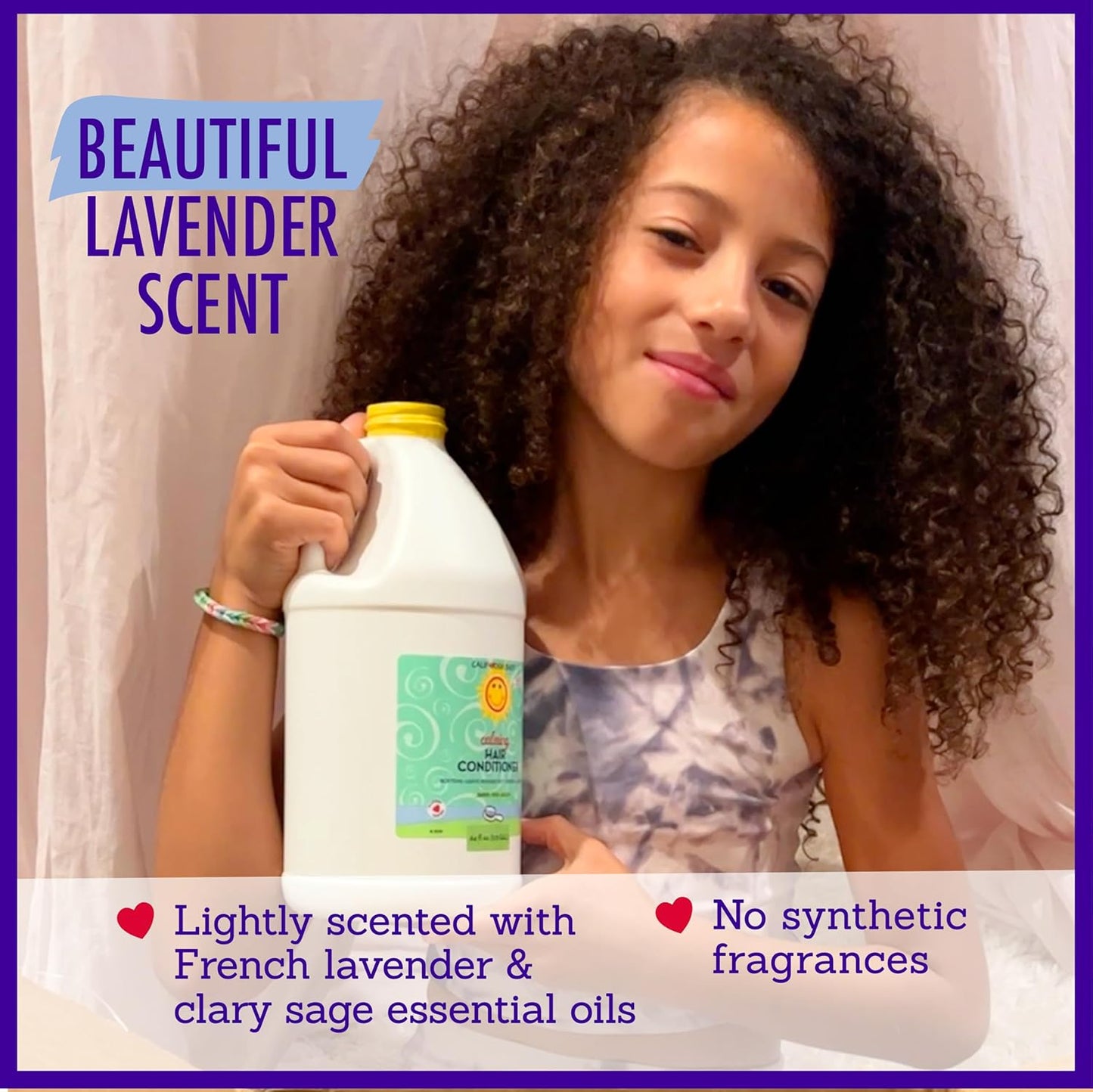 California Baby Calming Hair Conditioner | 100% Plant-Based Kids Conditioner | Rinse-out or Leave in Conditioner | Lavender Scent | 251 mL / 8.5 oz