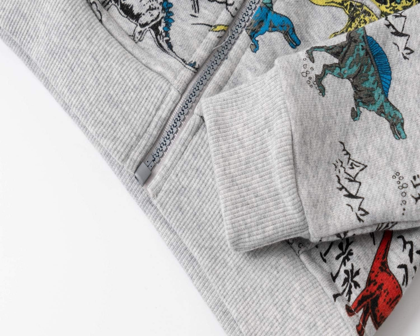 Toddler Boys Full Zip Dinosaur Hoodies Comfortable Sweatshirt