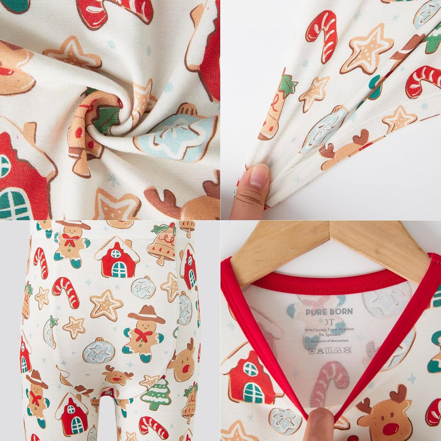 pureborn Baby Toddler Kids Viscose from Bamboo Pajamas Set Pjs 2pcs 18M-8Y