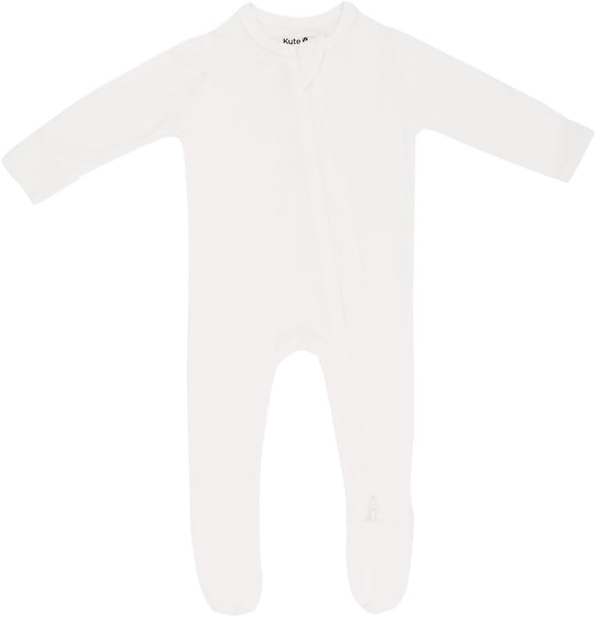 KYTE BABY Unisex Zipper Closure Footies, Rayon Made From Bamboo, 0-24 Months