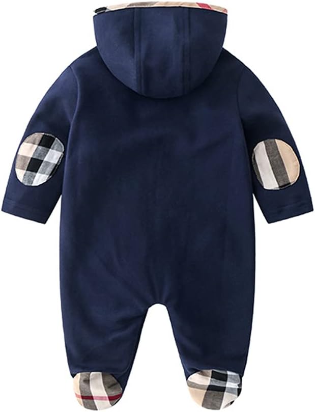 Unisex Toddler Baby Boy Romper Jumpsuit Cotton Long Sleeve Newborn Baby Boy Bodysuit One-Piece Overalls