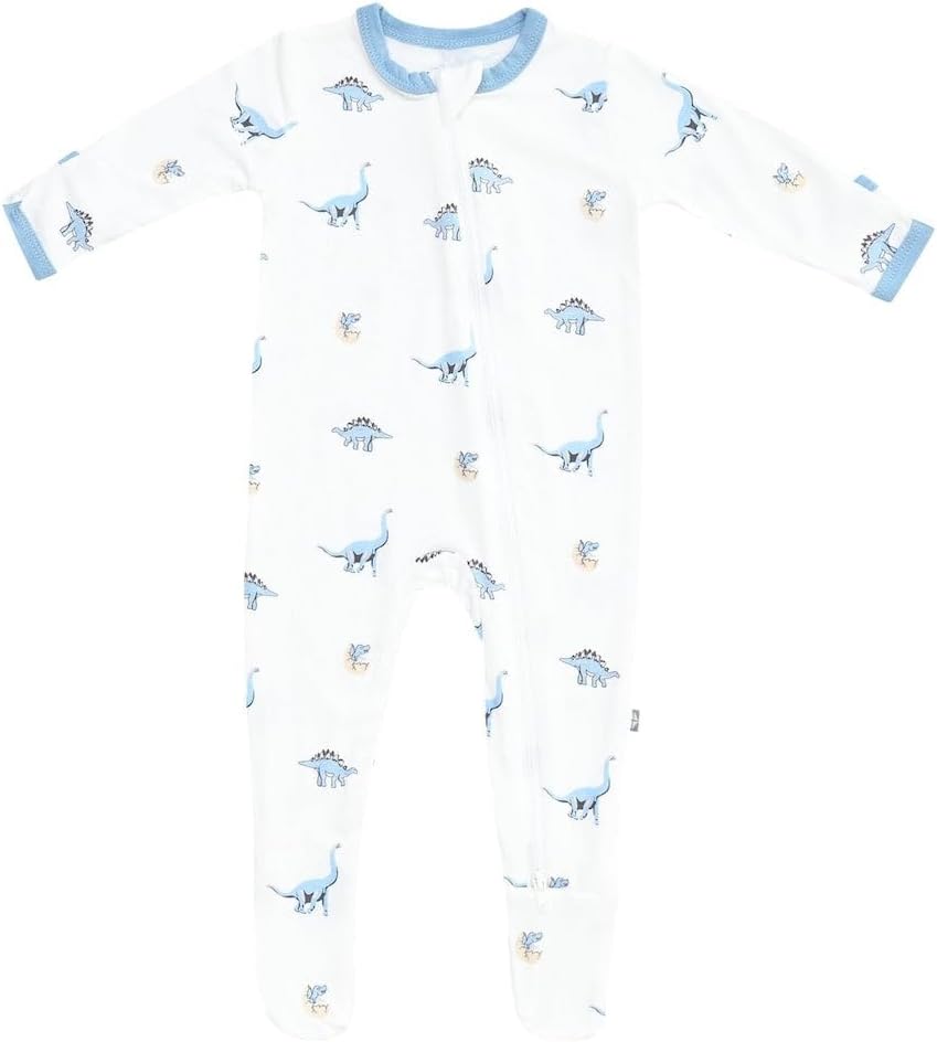 KYTE BABY Unisex Zipper Closure Footies, Rayon Made From Bamboo, 0-24 Months