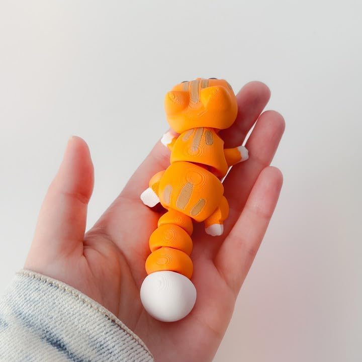 Articulated Cat 3D Printed Cat Toy Articulated Cat Fidget Toy for Kids (Cat)