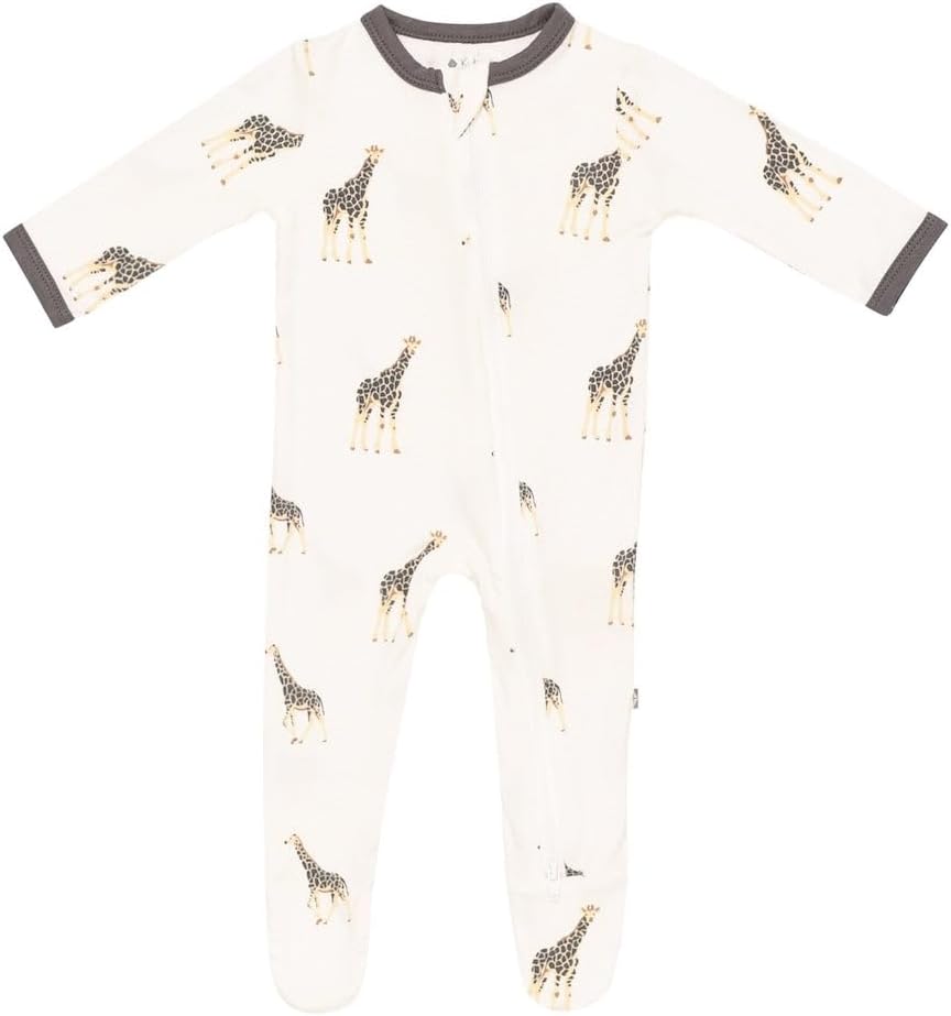 KYTE BABY Unisex Zipper Closure Footies, Rayon Made From Bamboo, 0-24 Months