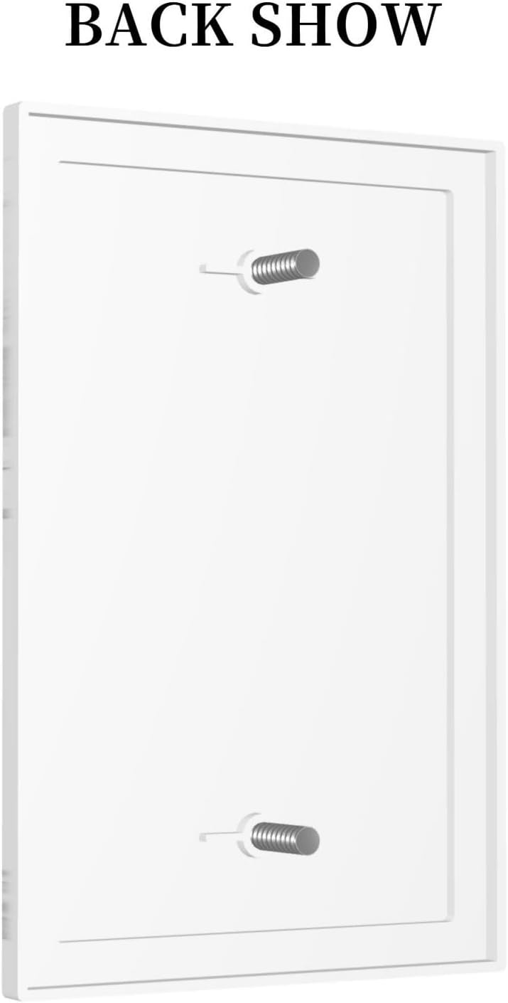 Light Switch Cover Plate Modern White Gray Marble 1 Gang No Device Blank Electrical Wall Plates Faceplate Decorative Switch Plate for living Room Bathroom Decor