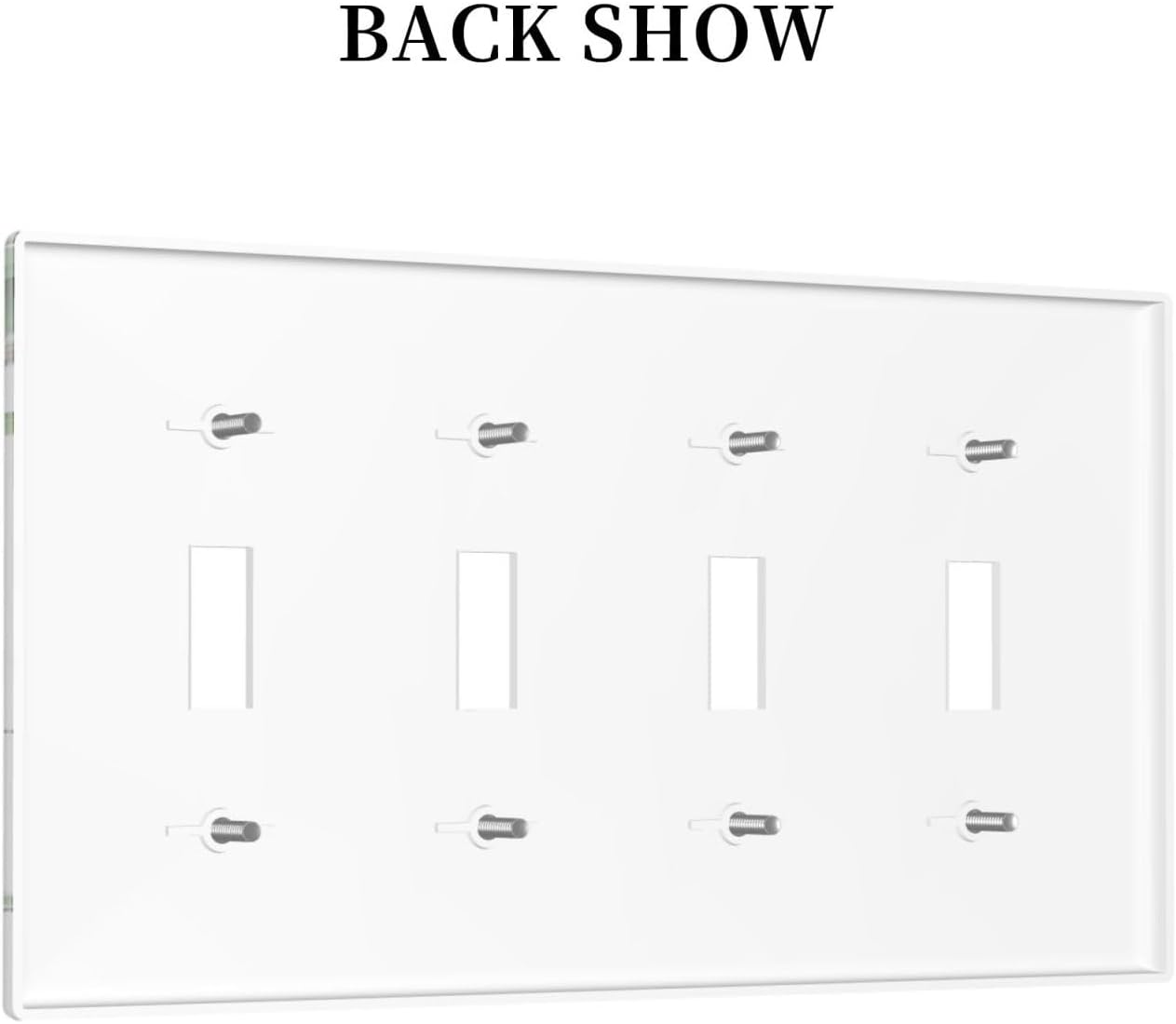 Light Switch Covers Green Leaves Bird Eucalyptus Sage Plant Quad Toggle Electrical Faceplate 4 Gang Wall Plate Decorative Switch Plates For Bed Room Living Room Decor