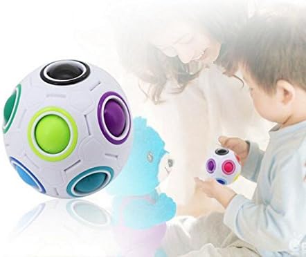 CuberSpeed Rainbow Ball Magic Cube Fidget Toy Puzzle Magic Rainbow Ball Puzzle Fun Fidget