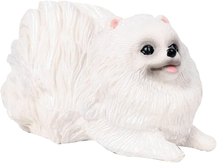 TOYANDONA 1pc Desk Decor Office Desk Decorations Office Desk Toys Custom Mini Pomeranian Pet Figures Mini Puppy Toy Pomeranian Model Dog Model Decor Statuette Collection Puzzle Child