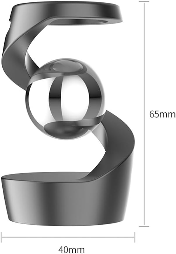 Aerospace Aluminum Adult Fidget Spinner: Optical Illusion Desk Toy, Gravity-Defying Metallic Shape, Stainless Steel Sphere, Stress Relief Kinetic Sculpture (Silver Golden)