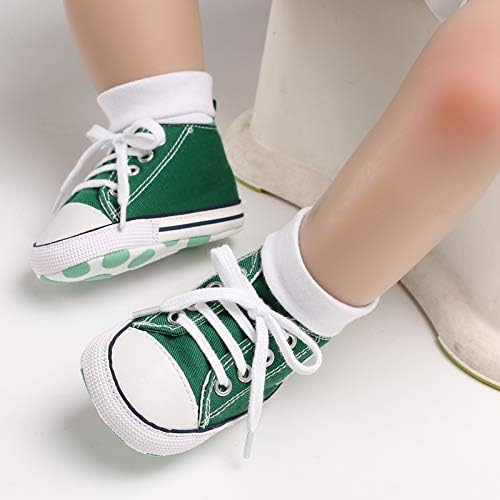 Unisex Baby Girls Boys Canvas High-top Shoes, Newborn Infant Anti-Slip Soft Sole Frist Walking Breathable Sneakers
