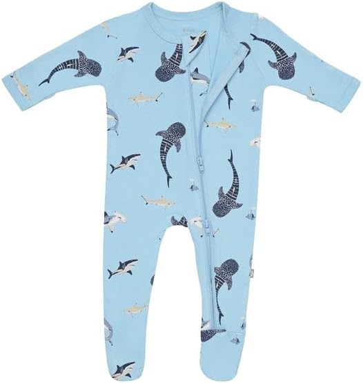 KYTE BABY Unisex Zipper Closure Footies, Rayon Made From Bamboo, 0-24 Months