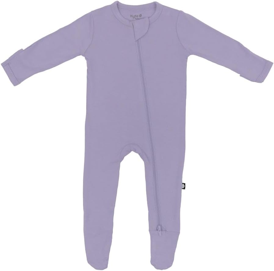 KYTE BABY Unisex Zipper Closure Footies, Rayon Made From Bamboo, 0-24 Months
