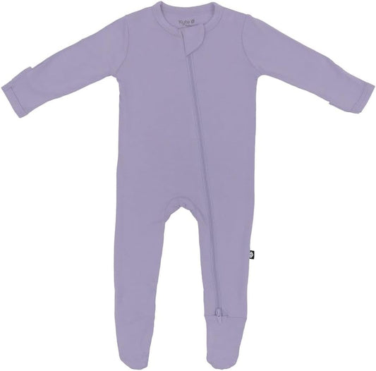 KYTE BABY Unisex Zipper Closure Footies, Rayon Made From Bamboo, 0-24 Months