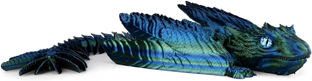 3D Printed Dragon, Feathered Wyvern Dragon, Articulated Dragon, Fidget Dragon Toys for Adult, Home Office Decor Executive Desk Toy