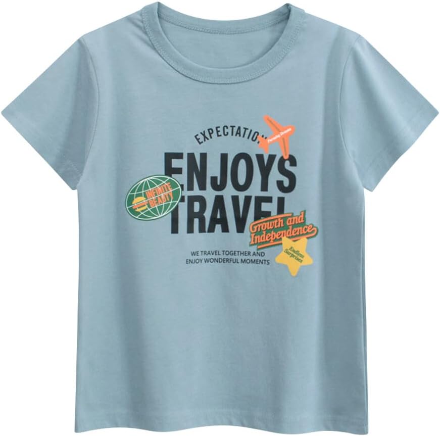 Boys' 4-Pack Excavator Short Sleeve Crewneck T-Shirts Top Tee Size 2-7 Years Toddler Boys' Value Pack Cotton T-Shirt