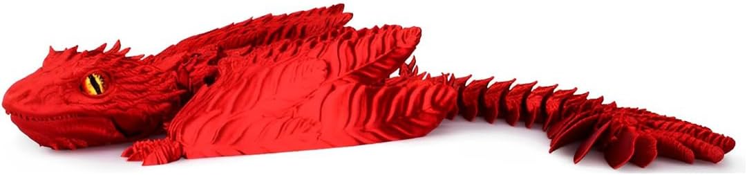 3D Printed Dragon, Feathered Wyvern Dragon, Articulated Dragon, Fidget Dragon Toys for Adult, Home Office Decor Executive Desk Toy