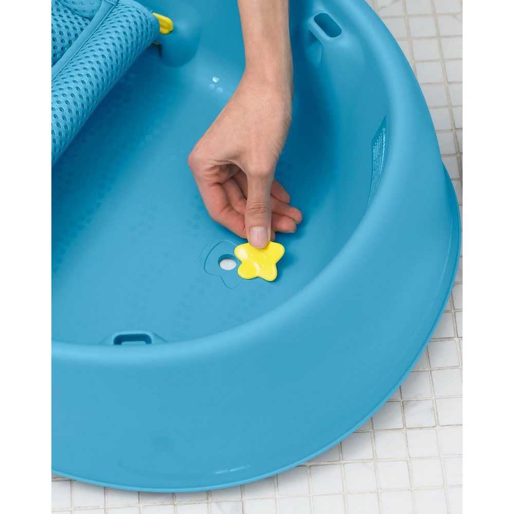Skip Hop Infant Bath Tub 3-Stage Grow With Baby Smart Sling MOBY Bathtub Blue Age 0+