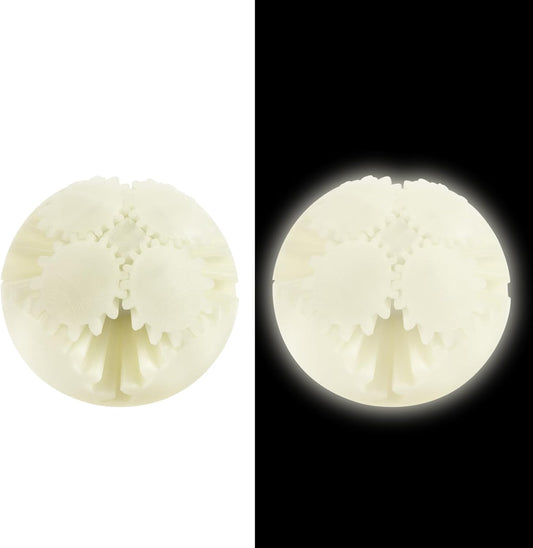 MerryXD Gear Ball Fidget Toy,GearSphere Desk 3D Printed Perfect for Stress and Anxiety Relaxing Fidget Toy Gear Fidget Sphere Activity Gear Ball for Adults Grow in The Dark White