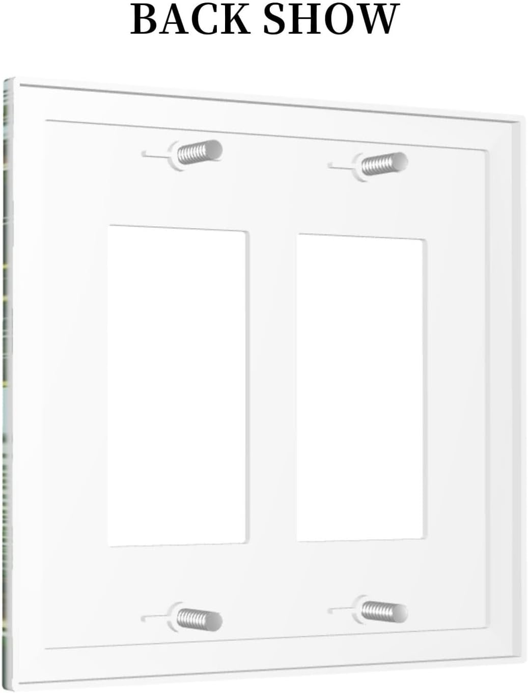 Summer Sky Coconut Palms Trees Green Plants Leaf Decorative Outlet Covers 2 Gang Double GFCI Rocker Electrical Wall Panels Light Switch Cover Plate for Bed Room Living Room Decor