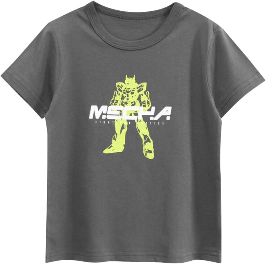 Boys' 4-Pack Excavator Short Sleeve Crewneck T-Shirts Top Tee Size 2-7 Years Toddler Boys' Value Pack Cotton T-Shirt