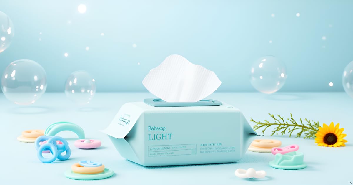 Korea's #1 Light Baby Wipes - Hypoallergenic, Water-Based, Unscented, Alcohol & Paraben-Free – 50 GSM for sensitive skin Flip-Top Plant Based Baby Wipes (80 Count 1 Pack)