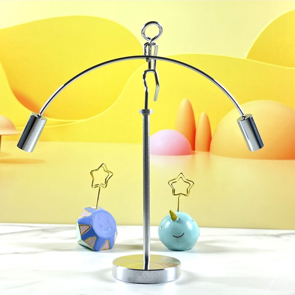 Steel Balance Toy Kinetic Art Table Balancing Decorations Physics Toy Home Office Toys Kinetic Desk Toys FN04