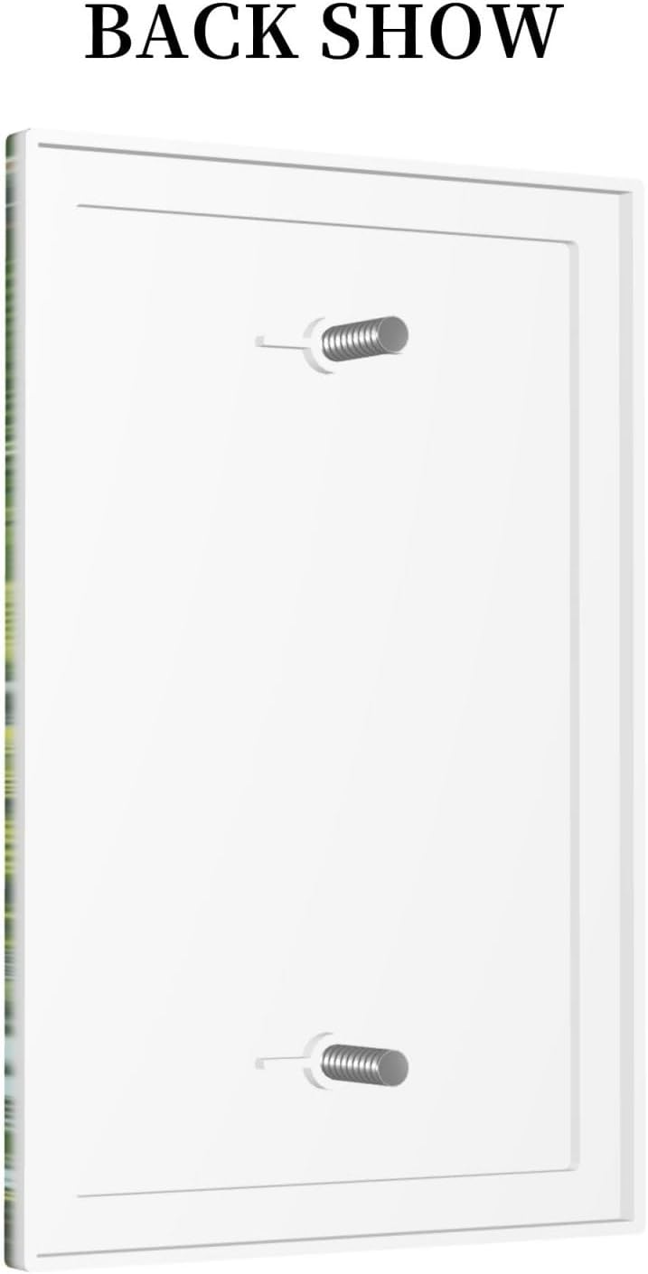 Summer Sky Coconut Palms Trees Green Plants Leaf Light Switch Cover Plate 1 Gang No Device Blank Electrical Wall Plates Faceplate Decorative Switch Plate for Bed Room Living Room Decor