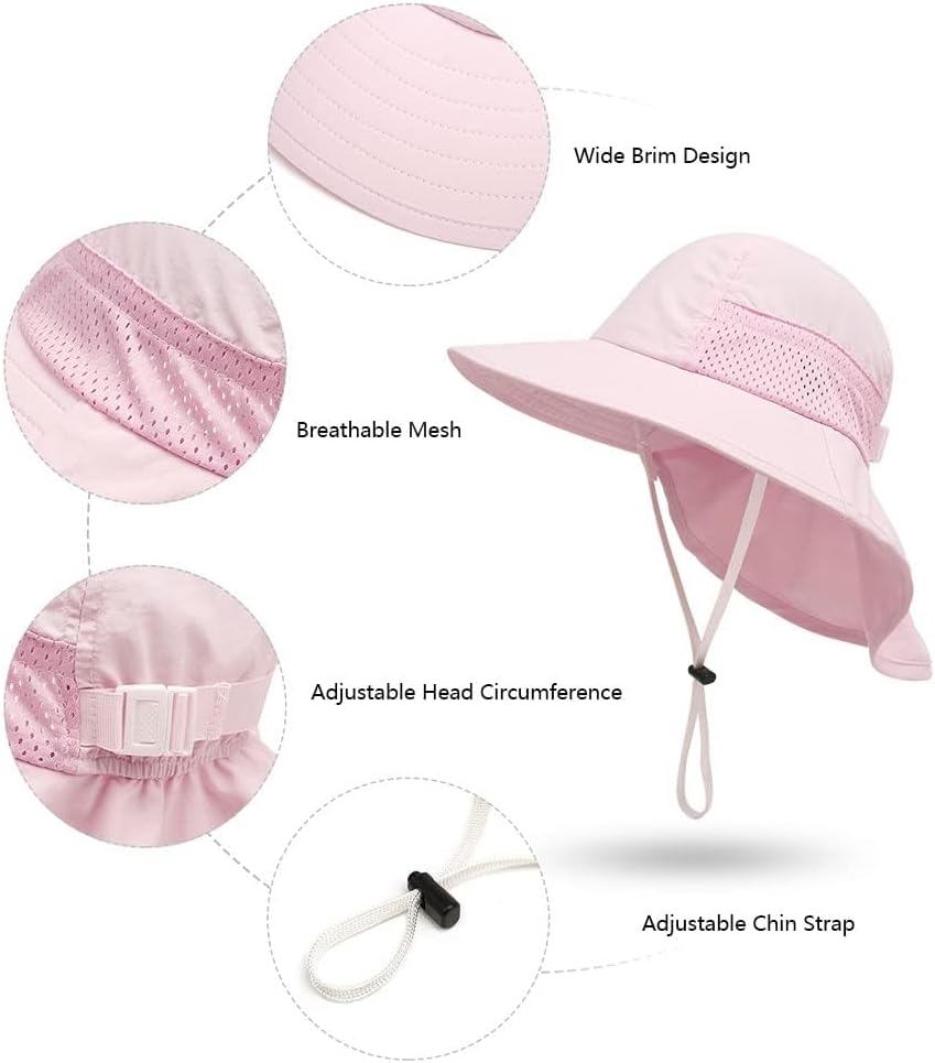 Baby Sun Protection Hat for Infant Toddlers Boys Girls UPF 50+ Sunhat for Outdoor Beach Swim