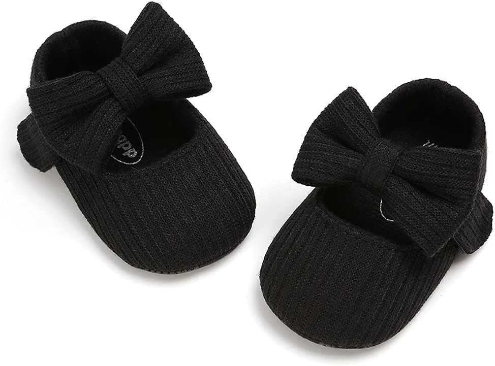 Baby Shoes Mary Jane Flats Non Slip Soft Sole Infant Toddler Sneakers First Walkers Party Christmas Dress Shoes