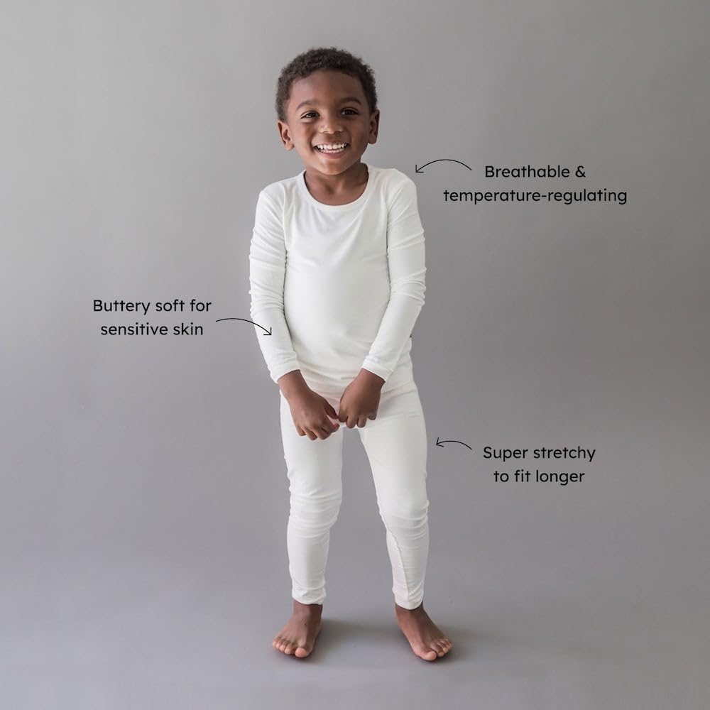 KYTE BABY Toddler Pajama Set - Pjs for Toddlers Made of Soft Bamboo Rayon Material