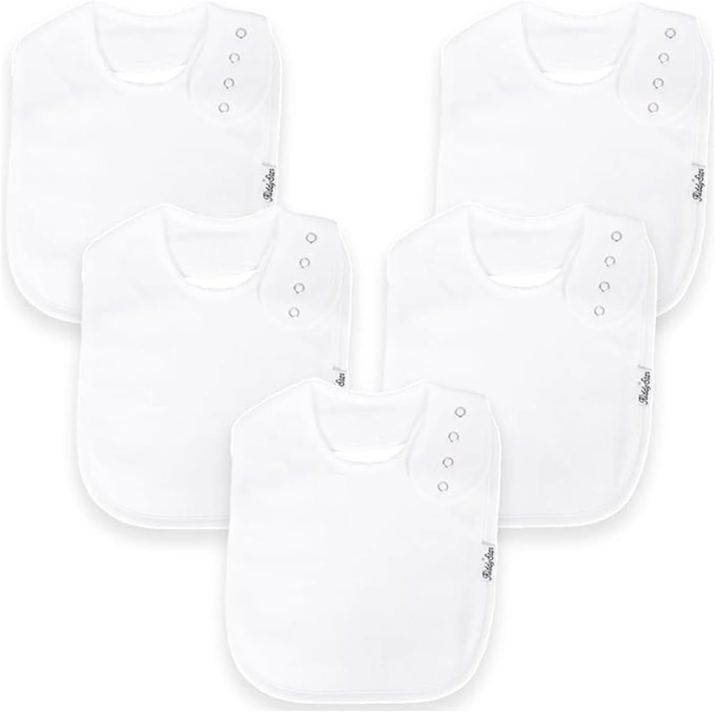 Organic Cotton Baby Bibs – Soft Teething & Drool Bib for Newborns & Toddlers – Hypoallergenic, Absorbent, Snaps