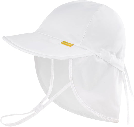 FURTALK Baby Sun Hat Summer Beach Hat UPF 50+ Adjustable Soft Baby Swim Hat with Neck Flap