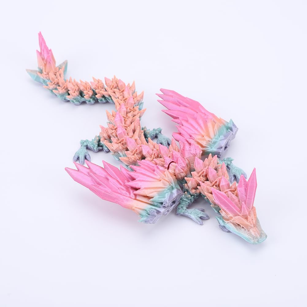 Cessfle 3D Printed Dragon in Egg, Fly Dragon Egggs with Dragon Inside Full Articulated Dragon Egggs for House of Dragon Crystal Fidget Dragon Egg Toys, Home Office Decor Executive Desk Toy