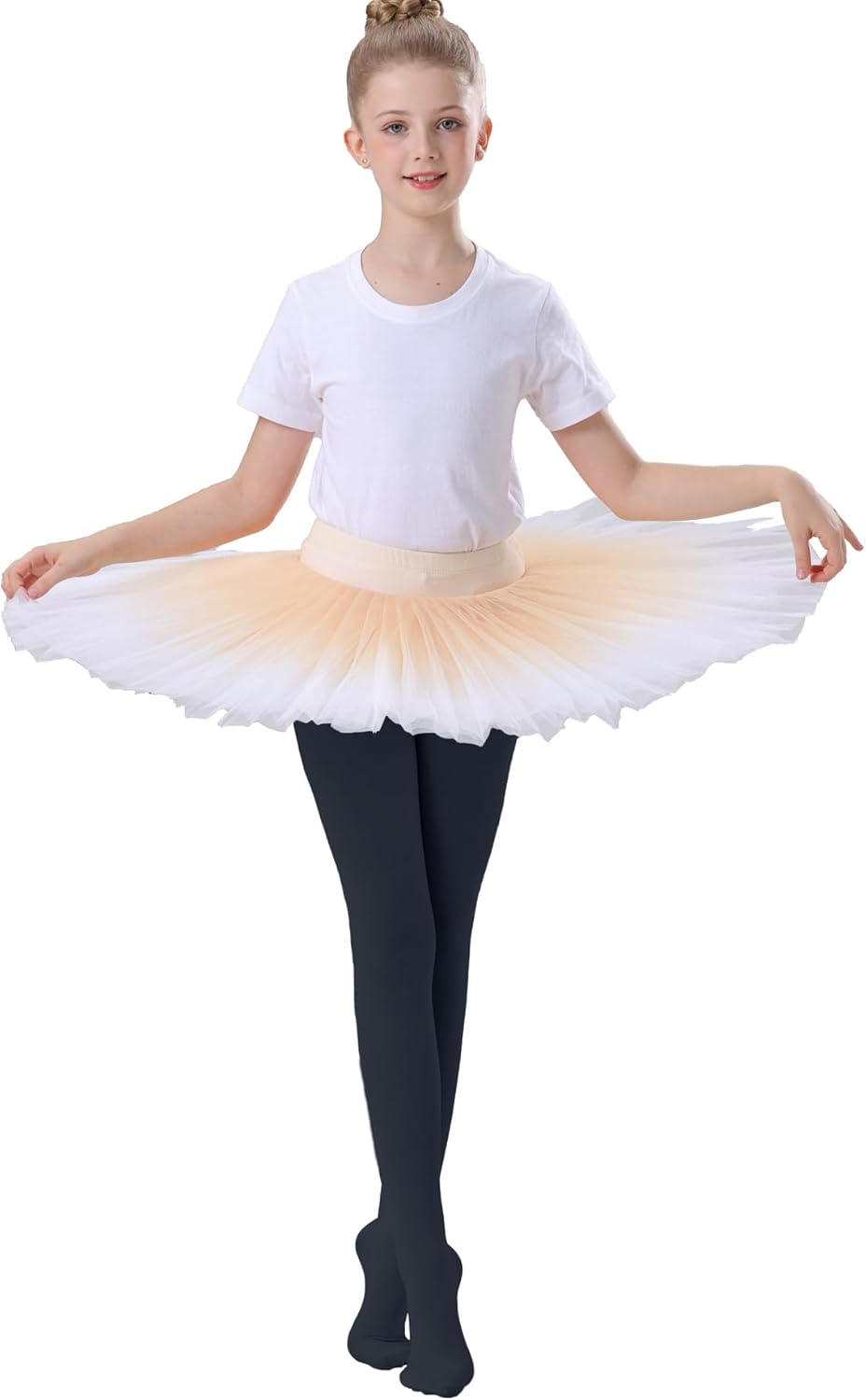 Citystl Ballet Tights for Girls - 3 Pairs, Multiple Colors, Cotton School Dress Tights