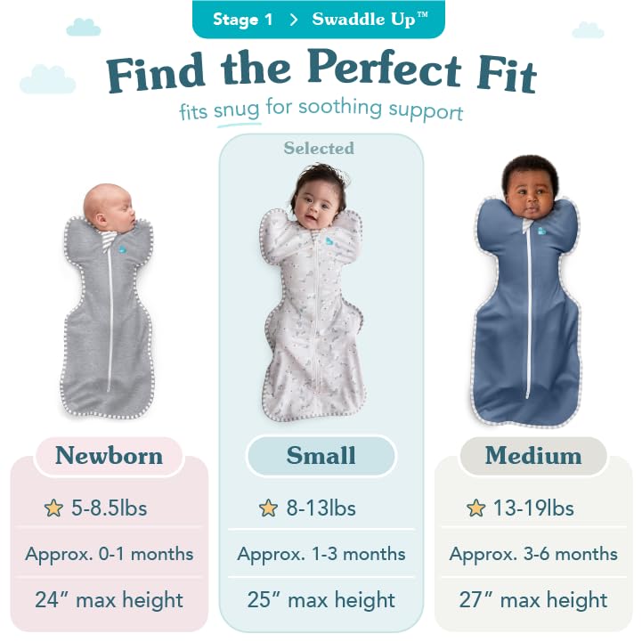 Love to Dream Swaddle UP, Organic Cotton, Baby Sleep Sack, Self-Soothing Swaddles for Newborns, Get Longer Sleep, Snug Fit Helps Calm Startle Reflex, Newborn Essentials for Baby, Cream