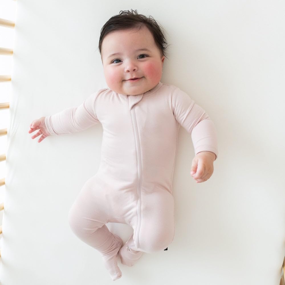 KYTE BABY Unisex Zipper Closure Footies, Rayon Made From Bamboo, 0-24 Months