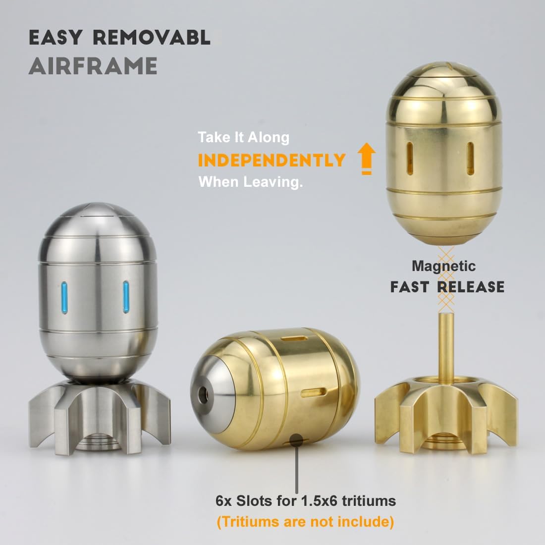 Atomic Bomb Fidget Toys, Metal Fidget Spinners, 3 in 1 Executive Desk Toy, EDC Clicker, Office Sculpture Home Decor, Stress Relief, Gifts for Teens Men Adults (Mix)