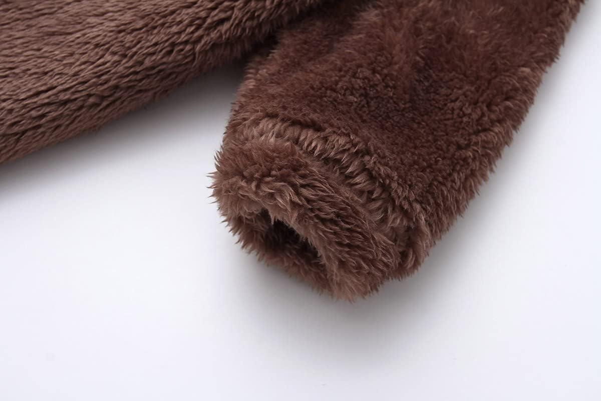 Newborn Baby Snowsuit Fleece Lined Onesie Outfits Warm Hooded Romper for Infant