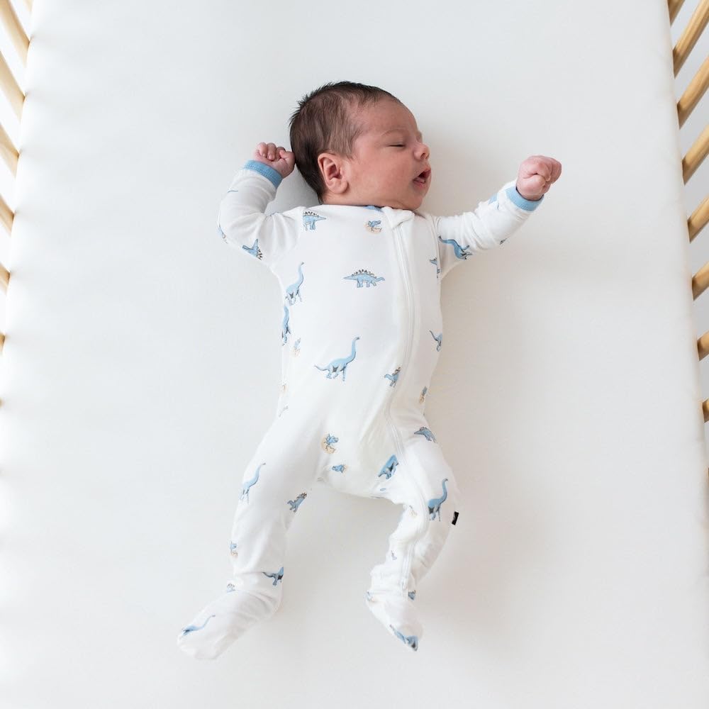 KYTE BABY Unisex Zipper Closure Footies, Rayon Made From Bamboo, 0-24 Months