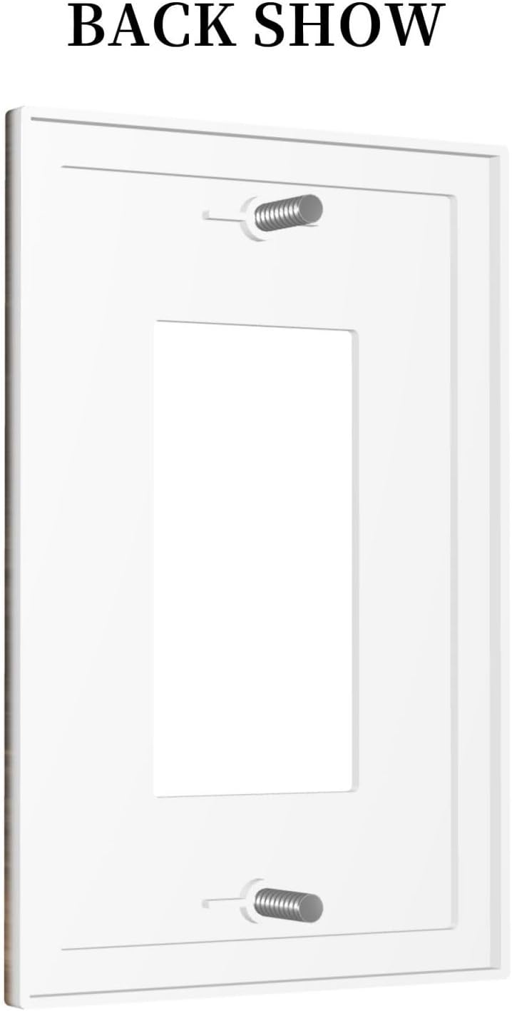 Rustic Brown Wood Grain Dark Oak Decorative Outlet Covers 1 Gang Single Rocker Light Switch Cover Plate Wall Plates GFCI Faceplate for Farmhouse Home Decor