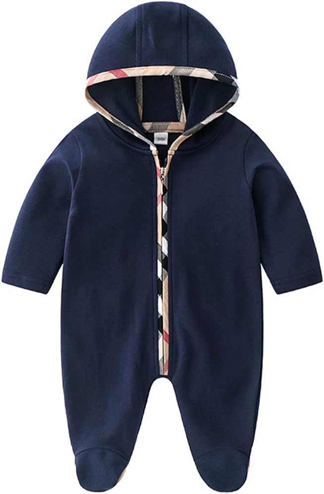 Unisex Toddler Baby Boy Romper Jumpsuit Cotton Long Sleeve Newborn Baby Boy Bodysuit One-Piece Overalls