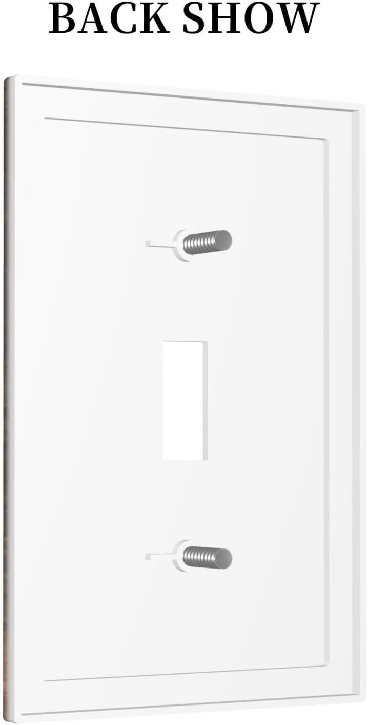 Rustic Brown Wood Grain Dark Oak Decorative Light Switch Cover 1 Gang Single Toggle Device Electrical Faceplate Switchplates Decorator Outlet Wall Plate for Farmhouse Home Decor