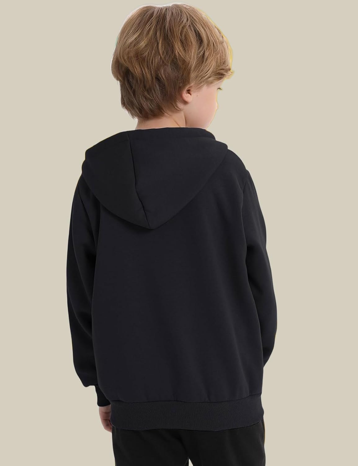 Gihuo Unisex Boy's Girls Winter Warm Sherpa Lined Zip Up Sweatshirt Fleece Jacket Kid's Hoodie Outerwear