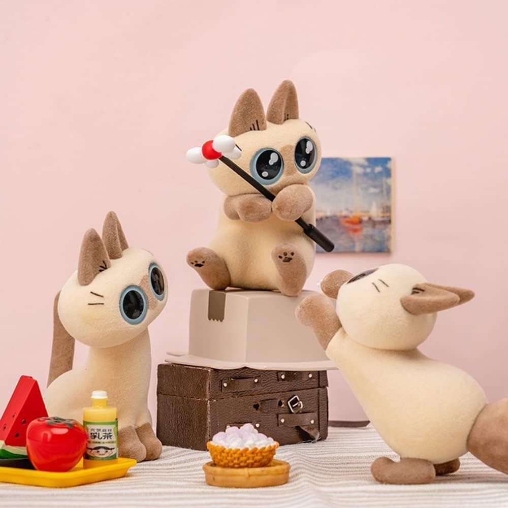 Nobeko Azuki Can Cat Daily Life Series1 Blind Box Siamese Cats Figures 1PC Random Art Cute Collectibles Birthday Gift