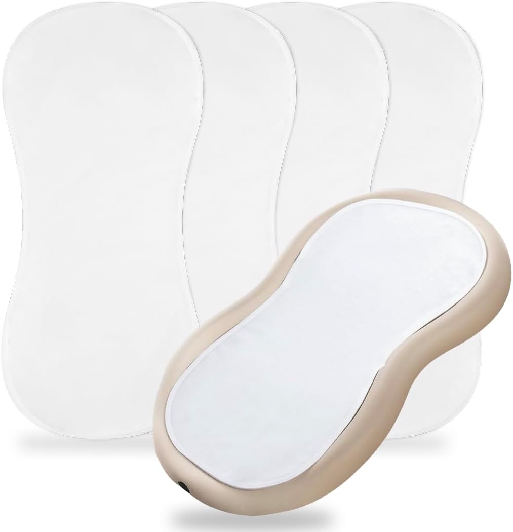 Thicker 4-Pack Waterproof Changing Pad Liners - Ultra Soft & Absorbent for Baby, Fits Keekaroo Peanut Changer & Standard Pads, Machine Washable, Two-Sided Design (15"x26.5")