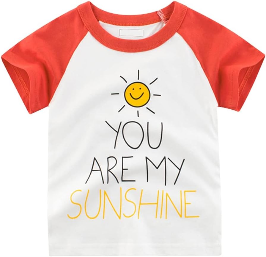 Boys' 4-Pack Excavator Short Sleeve Crewneck T-Shirts Top Tee Size 2-7 Years Toddler Boys' Value Pack Cotton T-Shirt