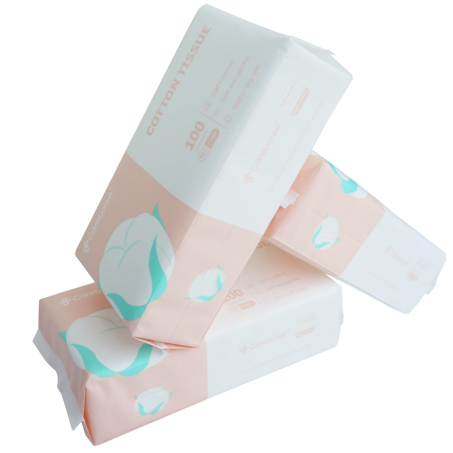 Ultra Soft Dry Baby Wipes Unscented Face Cleansing Multi-Purpose Pure Cotton Tissue (3 PACK-300 count))